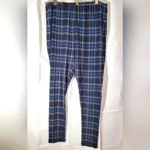 Denver Hayes Women's Blue Plaid Sleep Pants - Size 2XL